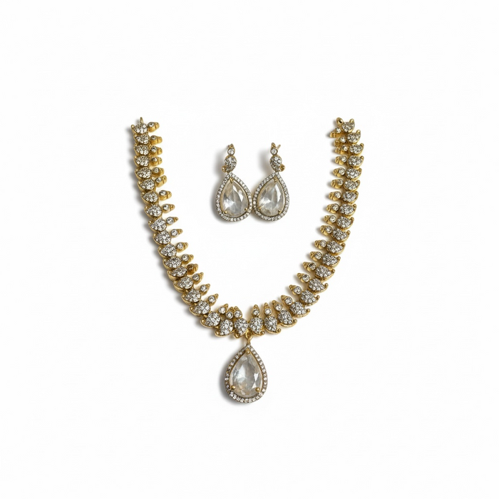 Aroopa Diamond Haram and Necklace Combo Set