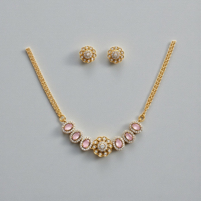 Aroopa Floral Stone Necklace Set