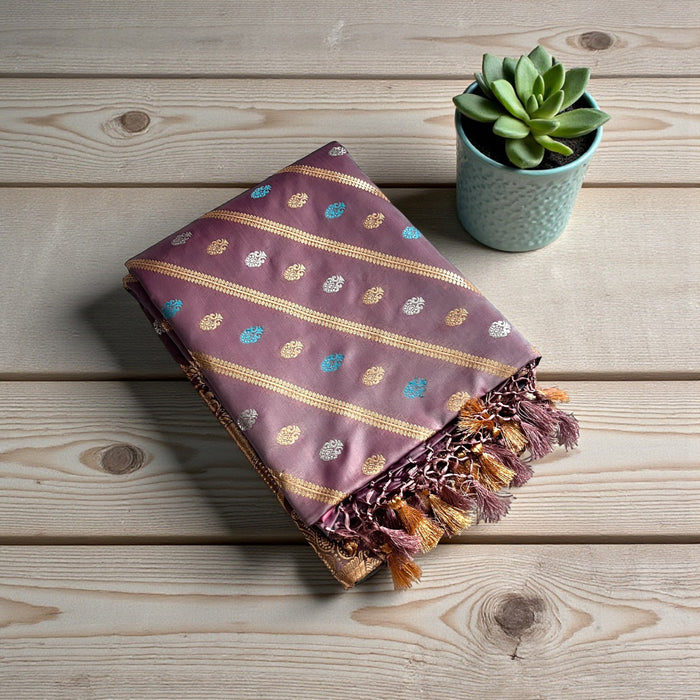 Aroopa Katan Silk Minakari Saree